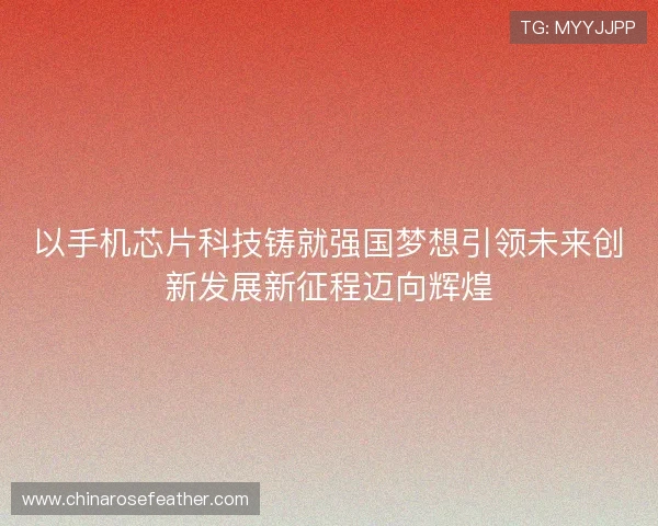 以手机芯片科技铸就强国梦想引领未来创新发展新征程迈向辉煌